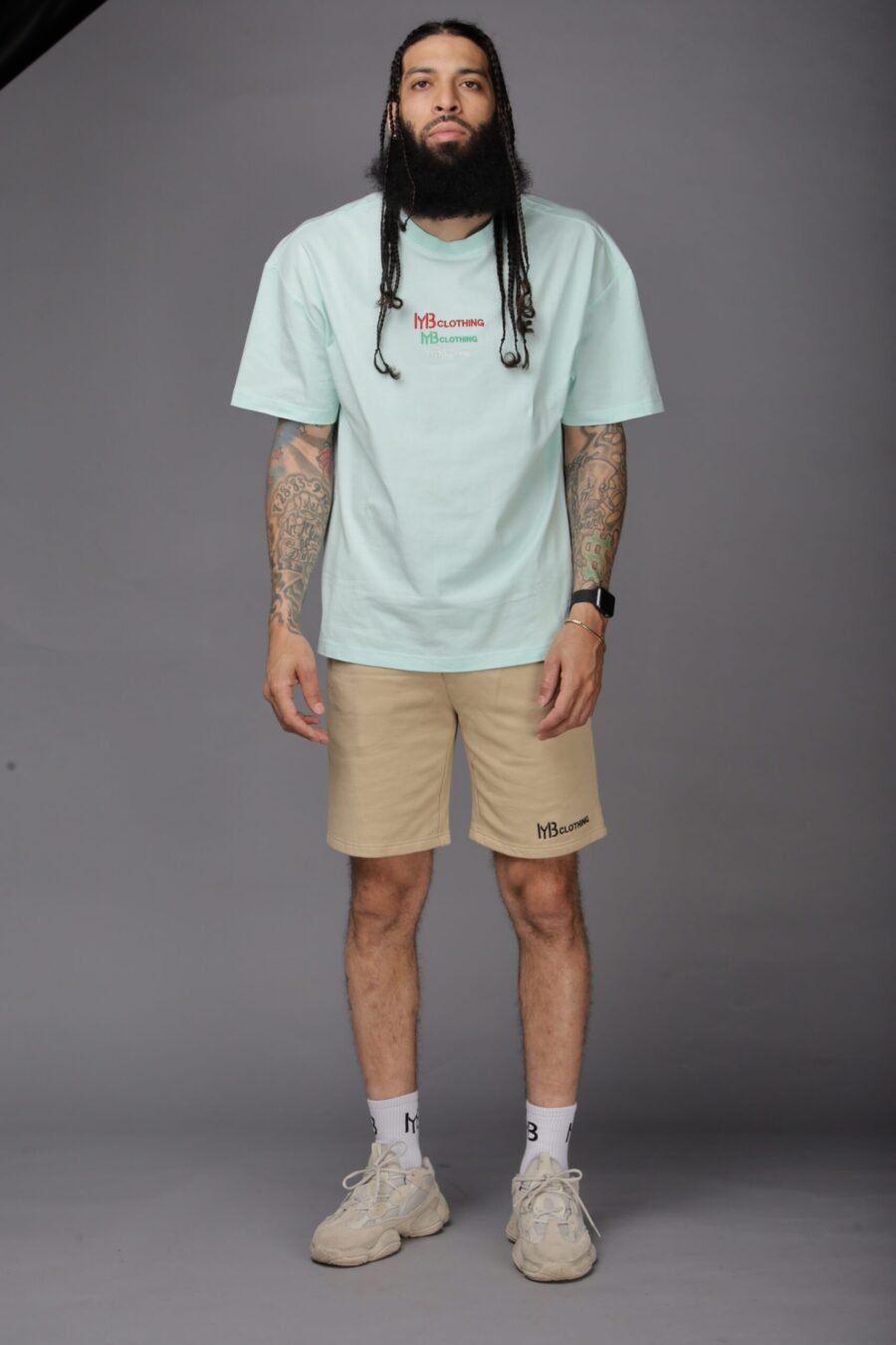 C'est Chaud 3 Bar T-shirt (Oversized Shirt) + Paynesville Shorts
