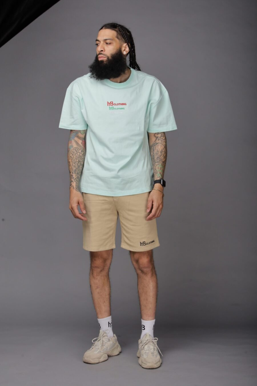 C'est Chaud 3 Bar T-shirt (Oversized Shirt) + Paynesville Shorts - Image 2