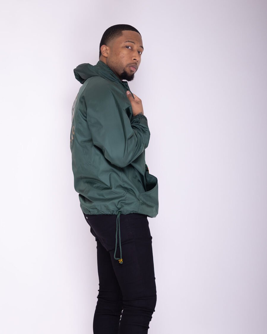MYB windbreaker with Kente (green , M,male) - Image 3